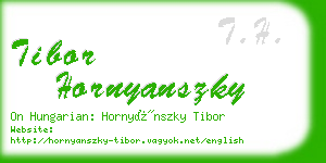 tibor hornyanszky business card
